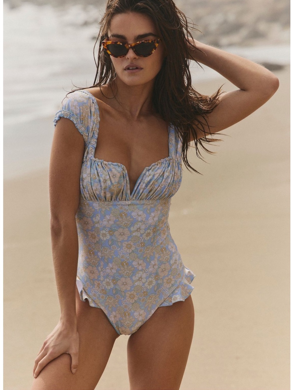 Free People Brooke One Piece Swimsuit | Floral | Sold Out | Size Medium | NWT